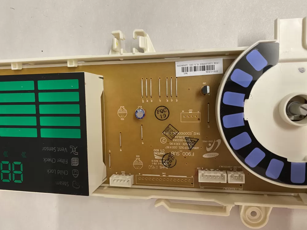 Samsung DC92 01309B Dryer Control Board AZ207086 | BKV919