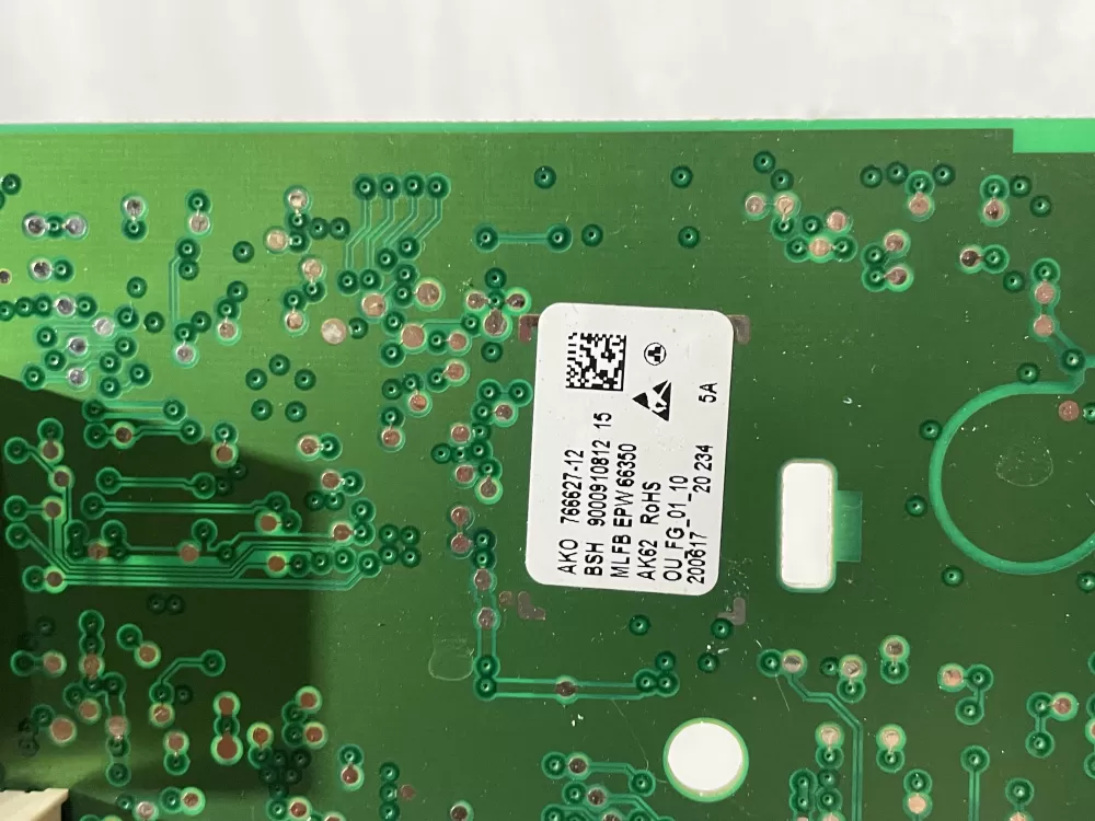 Bosch 9000910812 766627-04 EPW66350 Washer UI Control Board AZ186715 | Wm2682