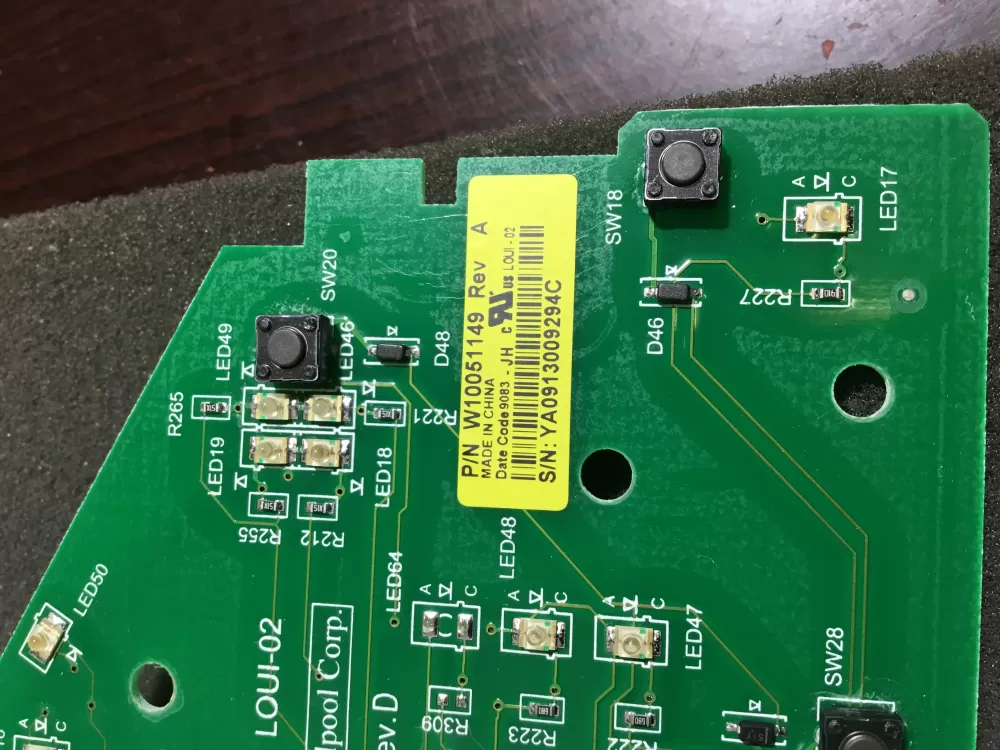 W10051149 WPW10051149 PS11748073 Washer Control Board AZ95829 | NR49