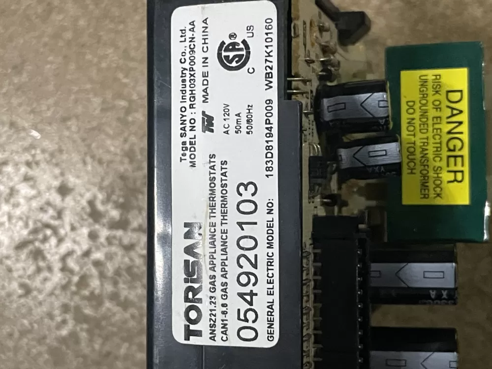 GE WB27K10160 183D8194P009 Range Control Board AZ26965 | WM37