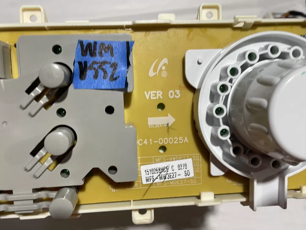 Samsung DC92-00172A MFS-MW3E27-S0 Washer Control Board AZ142757 | Wmv552