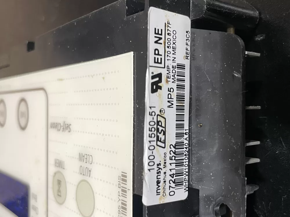 Whirlpool W10108240 072138764 100 01550 51 Range Control Board AZ62808 | Wm1877