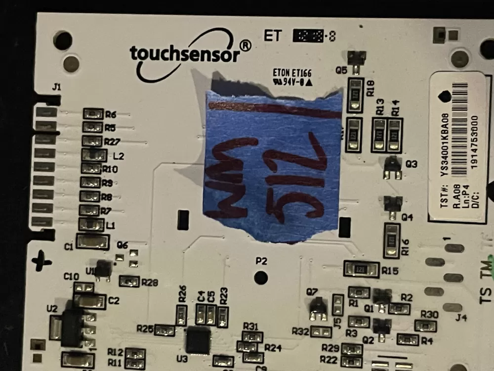 Whirlpool 1914753000 P34001A3Z Washer Control Board AZ38281 | Wm512
