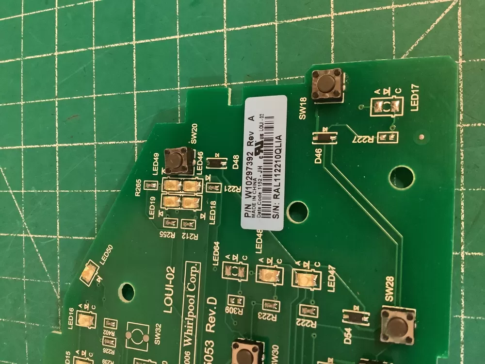 Whirlpool W10297392 WPW10298625 PD00032762 Dryer Control Board AZ228014 | NR507