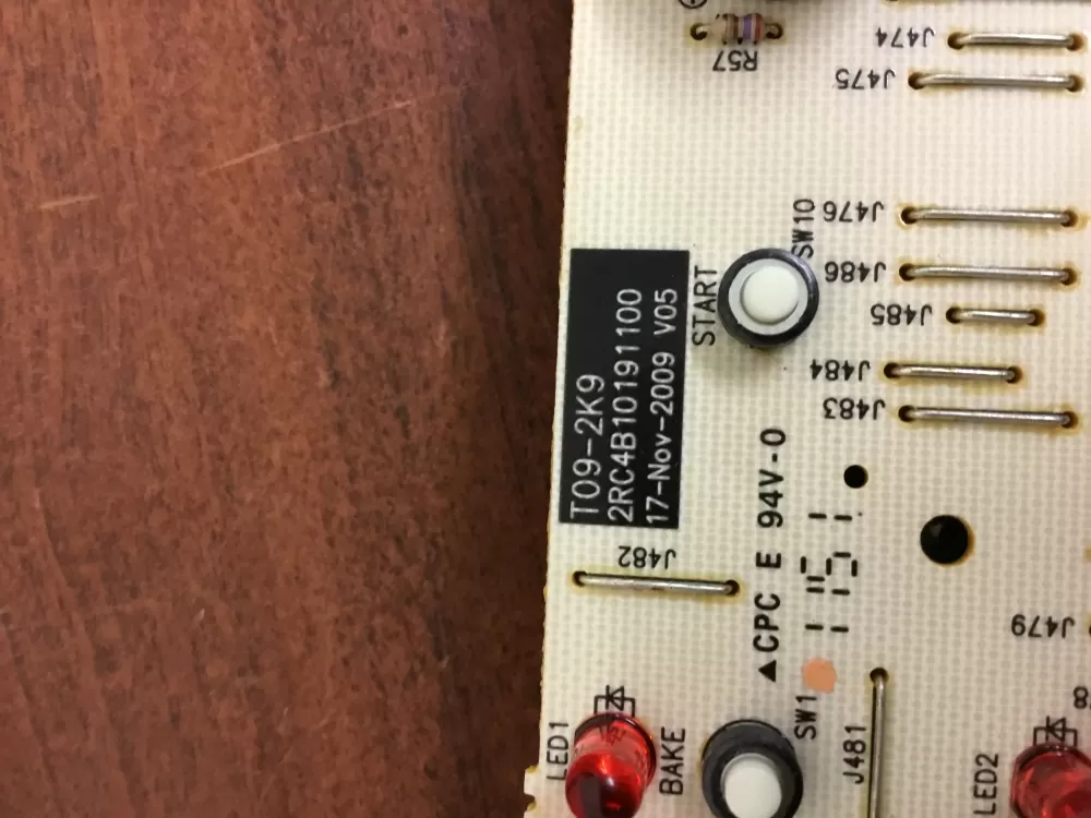 GE 2RC4B10191100 T09 2K9 Range Oven Control Board AZ33221 | NR109