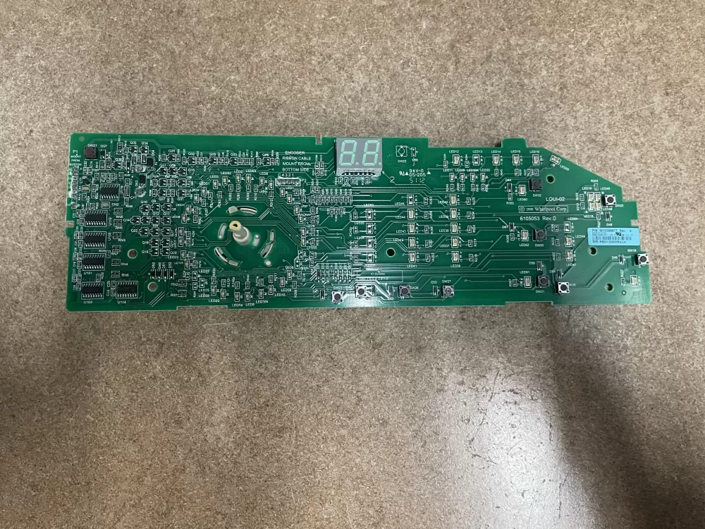 Whirlpool W10388677 Dryer Control Board Interface