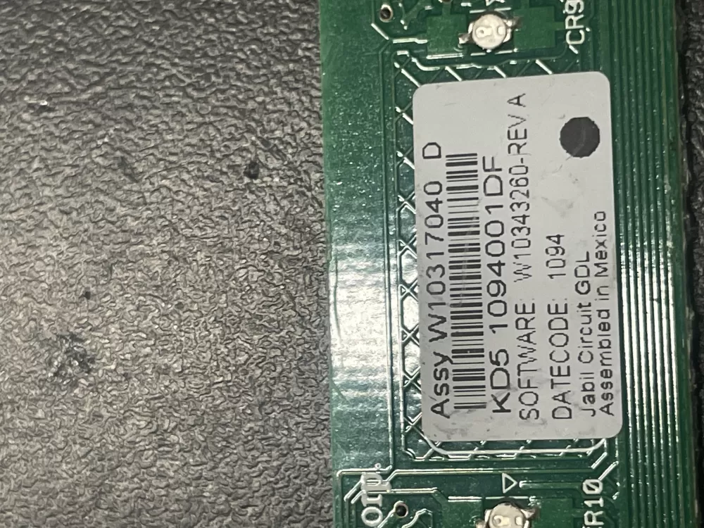 KitchenAid W10317040 Dishwasher Control Board Interface AZ23991 | WM1171