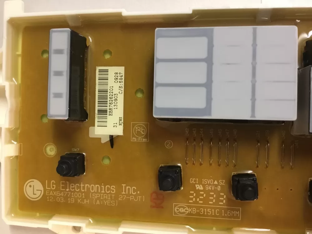 LG EBR76262201 EBR75446006 Washer Control Board AZ98172 | V106