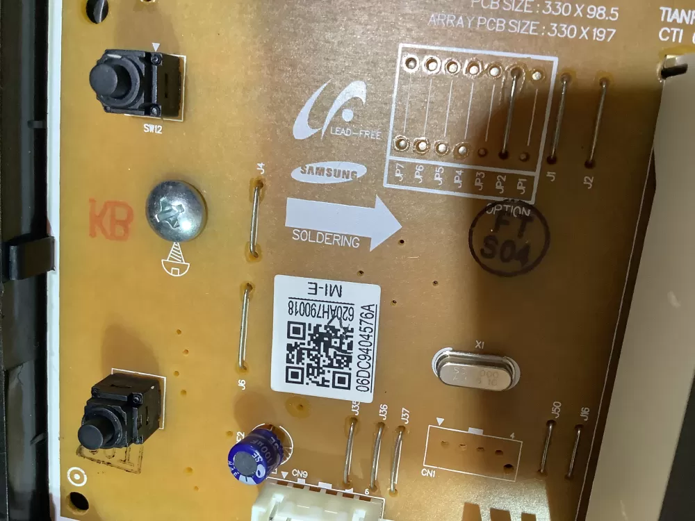 Samsung Dc92 01647a Dc41 00245a Dryer Control Board AZ144801 | ZCV347