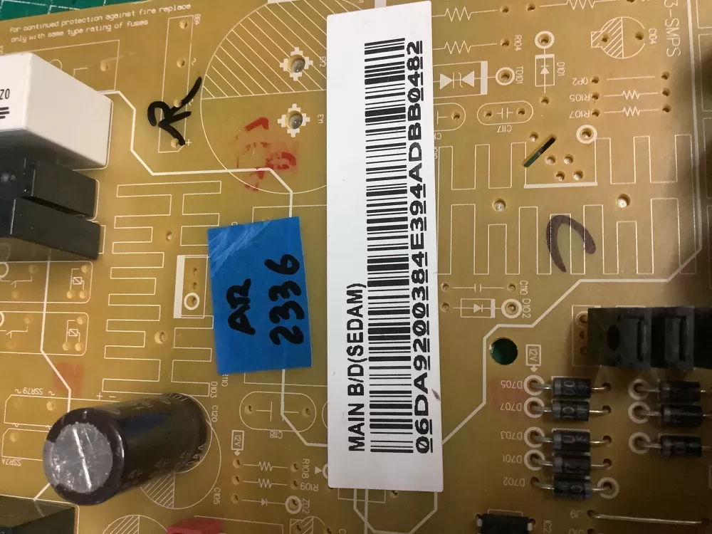 Samsung DA9200384E Refrigerator Control Board AZ207494 | AR2336