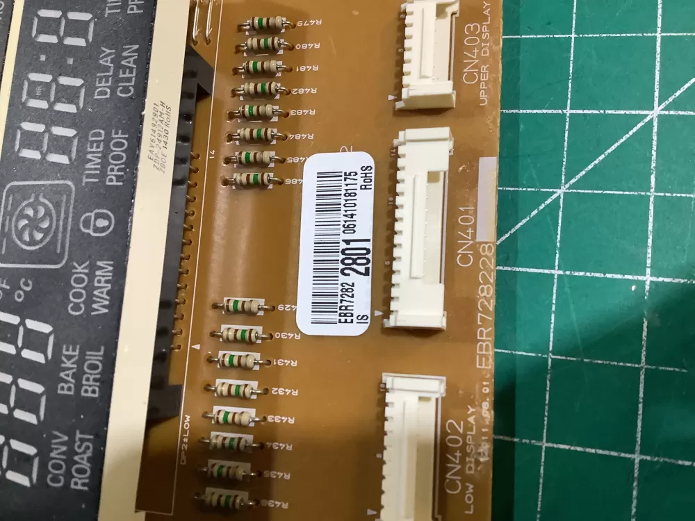 LG EBR72822801 Range Display Control Board AZ155035 | NR55