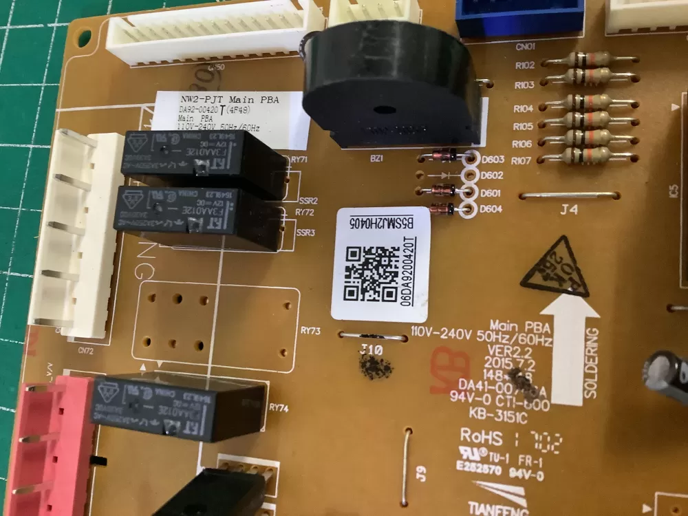Samsung DA92 00420T DA9200420T Refrigerator Control Board AZ204319 | NR314