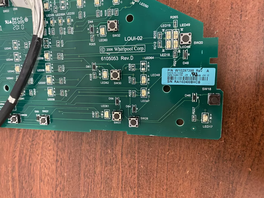 Whirlpool W10298622 W10297398 Washer Control Board AZ53982 | BK1886