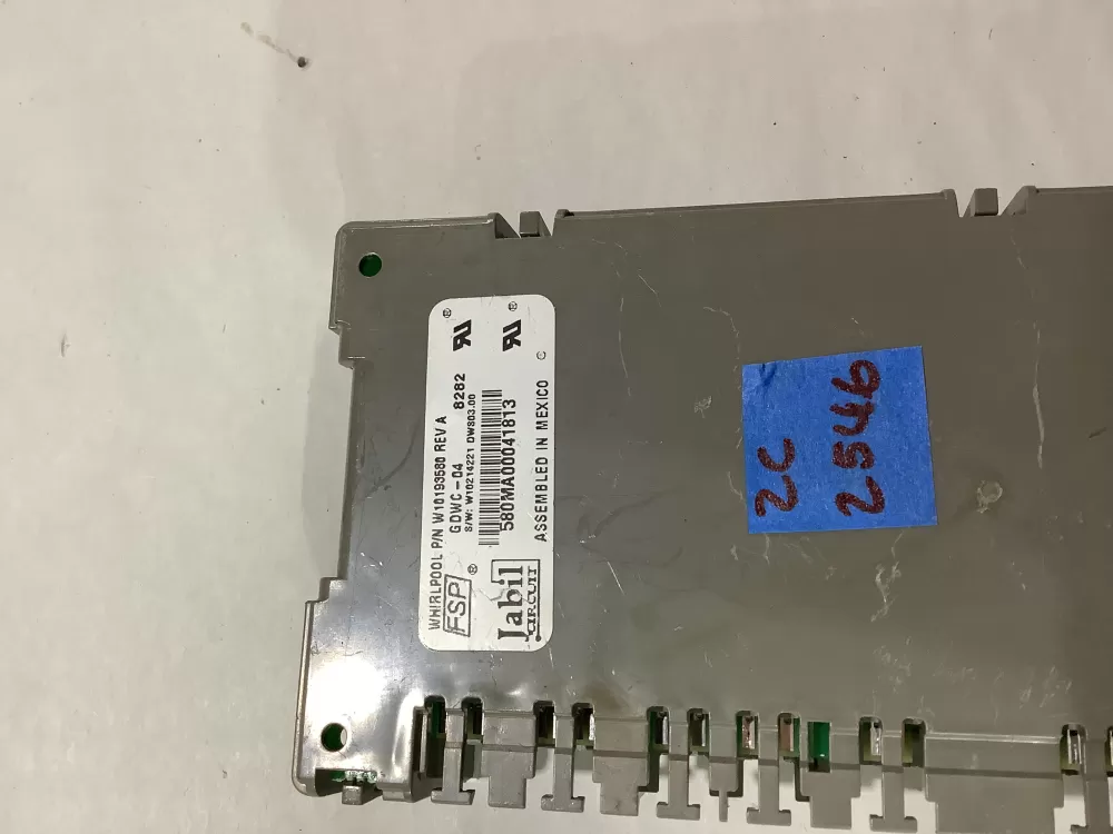 Whirlpool KitchenAid W10056352 Dishwasher Control Board AZ165186 | ZC2546
