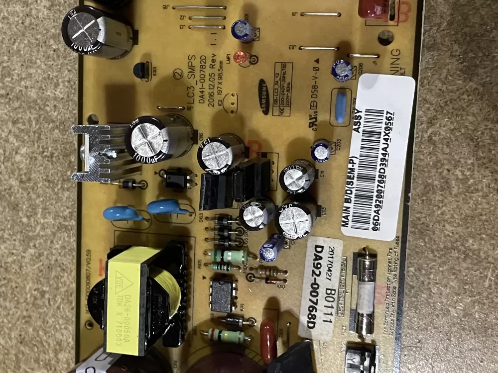 Samsung DA92 00768D Refrigerator Control Board Inverter AZ24724 | KM349