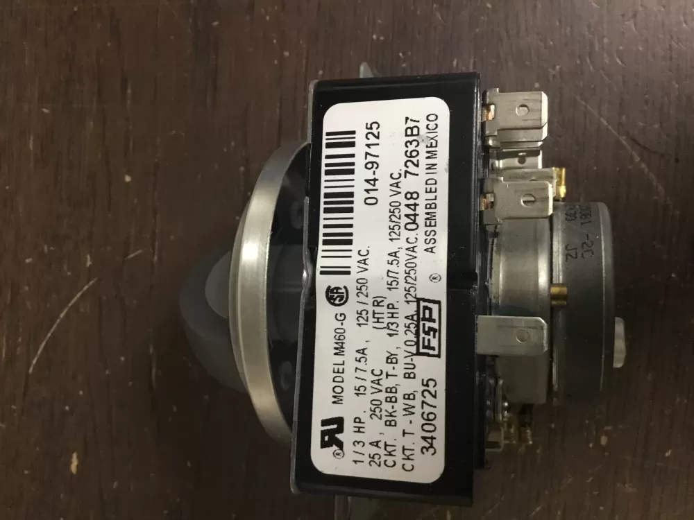 Whirlpool Maytag Amana AP6008573 3406725 WP3406725 Dryer Timer AZ16560 | NR208