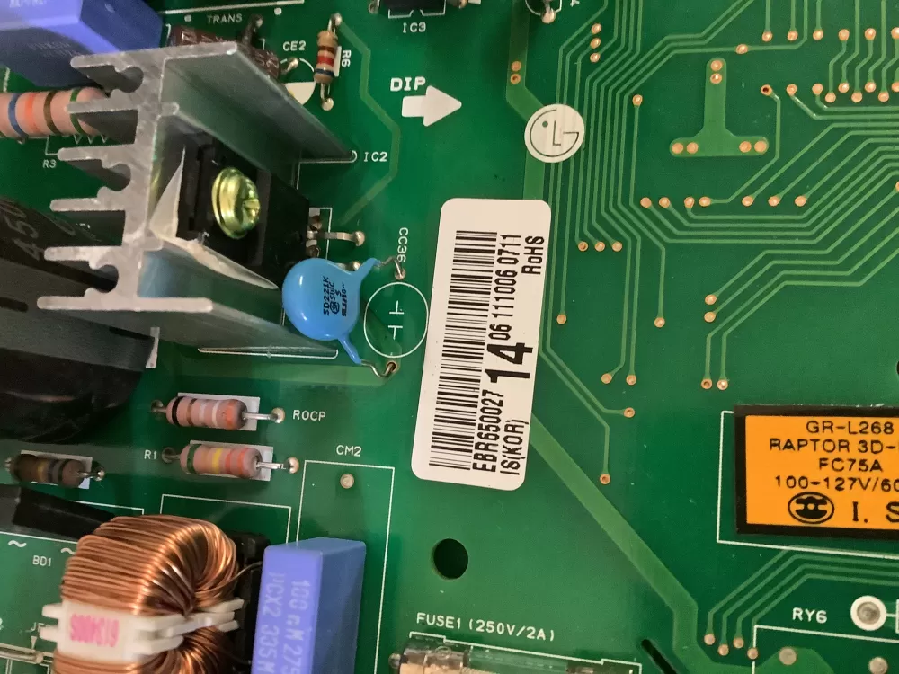 LG Kenmore EBR65002714 Refrigerator Control Board AZ189542 | NR2453