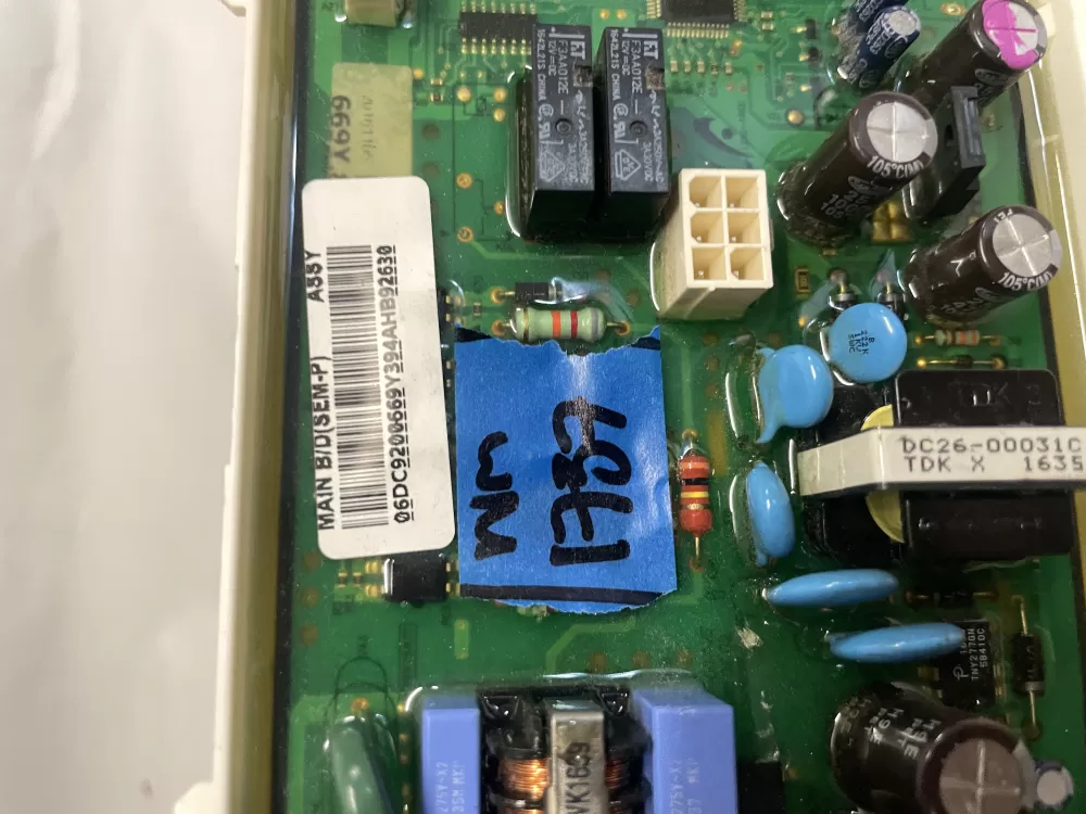 Samsung DC92-01596B Dryer Control Board AZ227223 | Wm1737