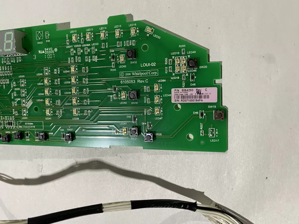 Whirlpool 8564293 8563974 Dryer Control Board AZ141095 | BK2385