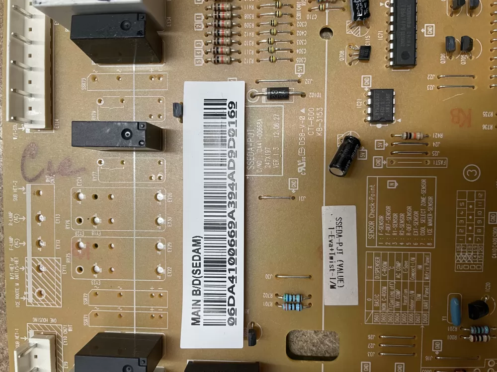 Samsung AP4909012 DA92-00055A Refrigerator Control Board AZ7677 | KM1579