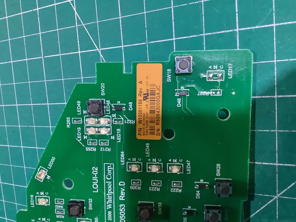 Whirlpool W10051166 Dryer Control Board AZ150715 | NRV777