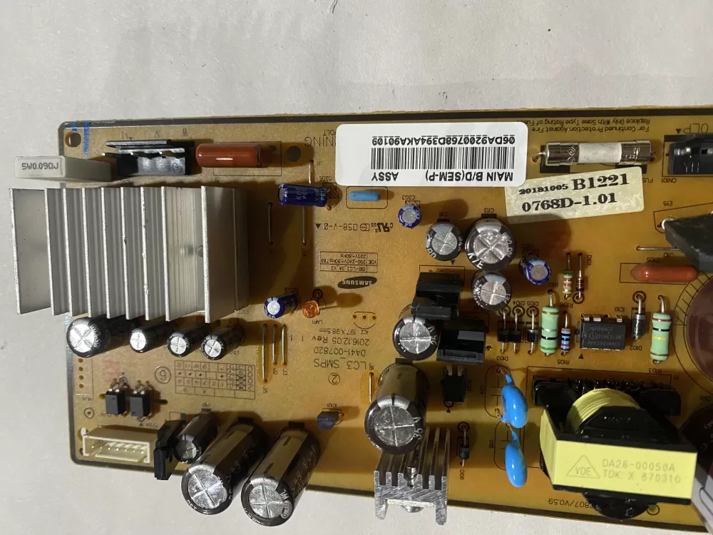 Samsung DA92 00768D Refrigerator Control Board Inverter AZ195802 | BK1743