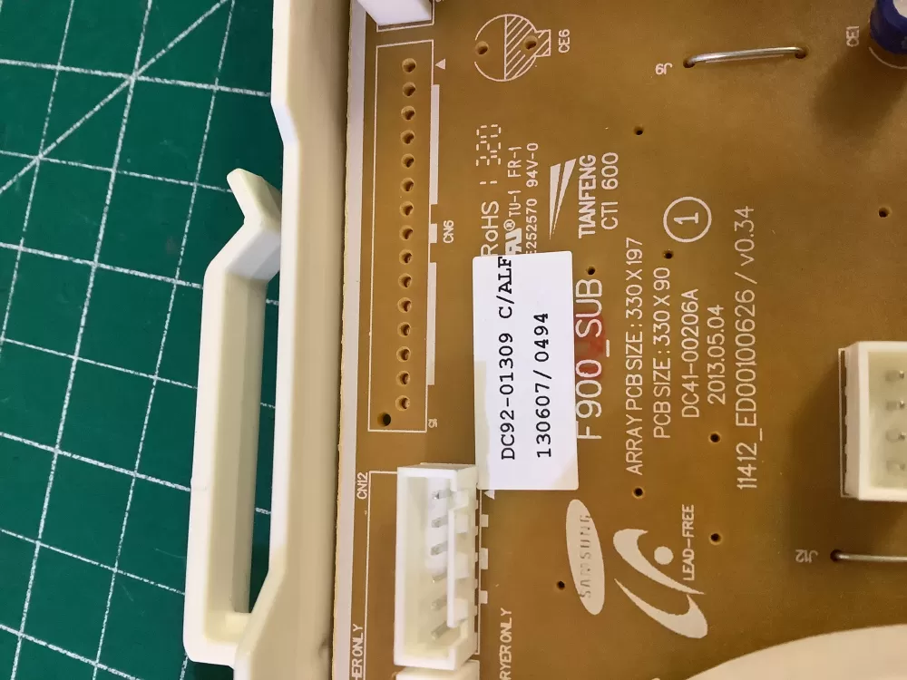 Samsung DC92 01309C DC9201309C Dryer Control Board AZ198614 | NR2765