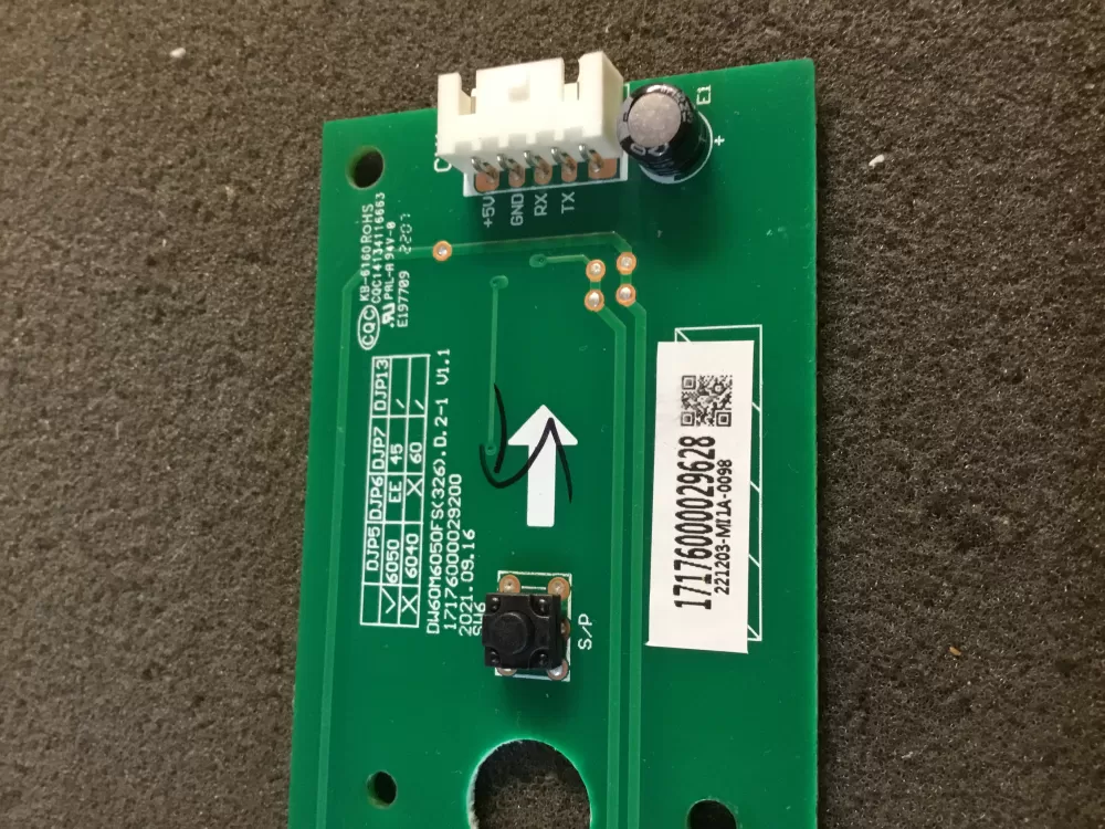 Samsung Display Board Panel PBA Dishwasher DW60M6050FW AZ105369 | NR384