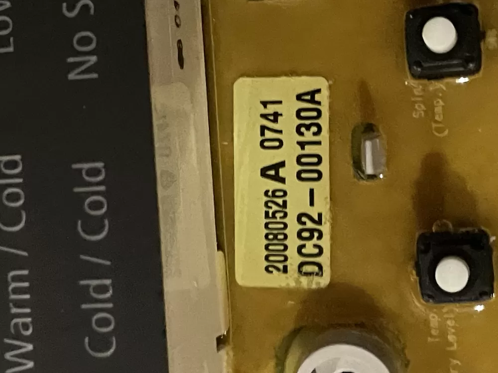 Samsung DC92-00130A DC92-00125A Washer UI Control Board AZ31323 | Wmv157