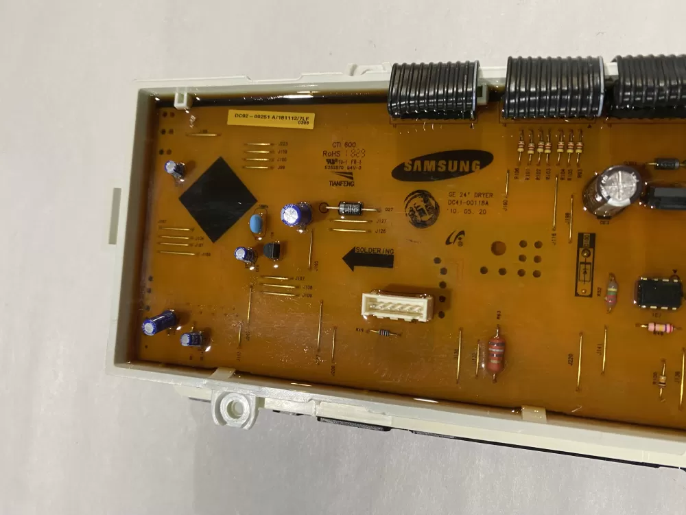 GE Samsung DC92-00251A Dryer Control Board AZ162774 | BKV818