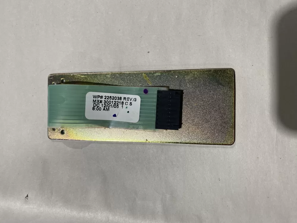 Whirlpool  Kenmore 2252038 Refrigerator Control Board Dispenser Panel