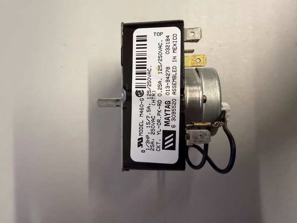 Maytag  Whirlpool 6 3095520  63095520  WP33001632  AP6007932  33001632  3095520  516531  PS11741059 Dryer Timer