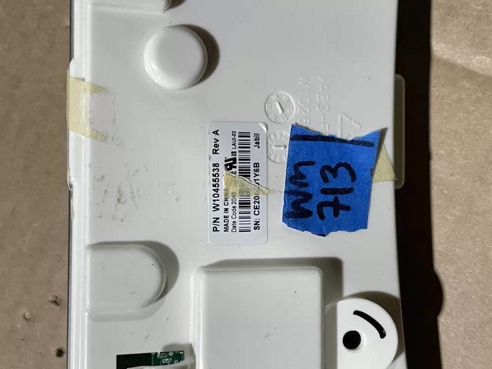Whirlpool W10455538 Washer Control Board User Interface AZ87082 | Wm713