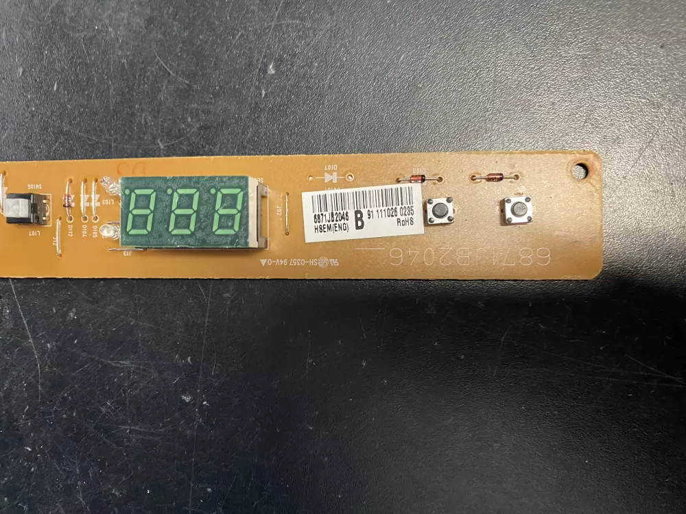 LG Kenmore 6871JB2046B 6871JB2046 B Refrigerator Control Board AZ11705 | BK613