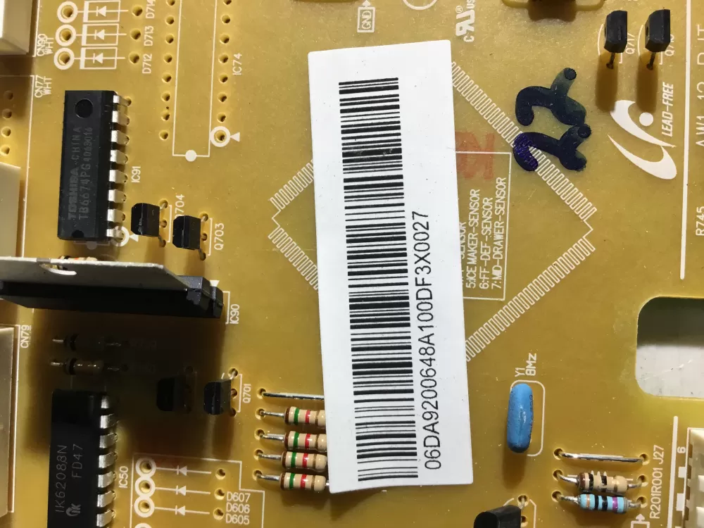 Samsung DA92 00648A Refrigerator Control Board AZ41554 | NR1723
