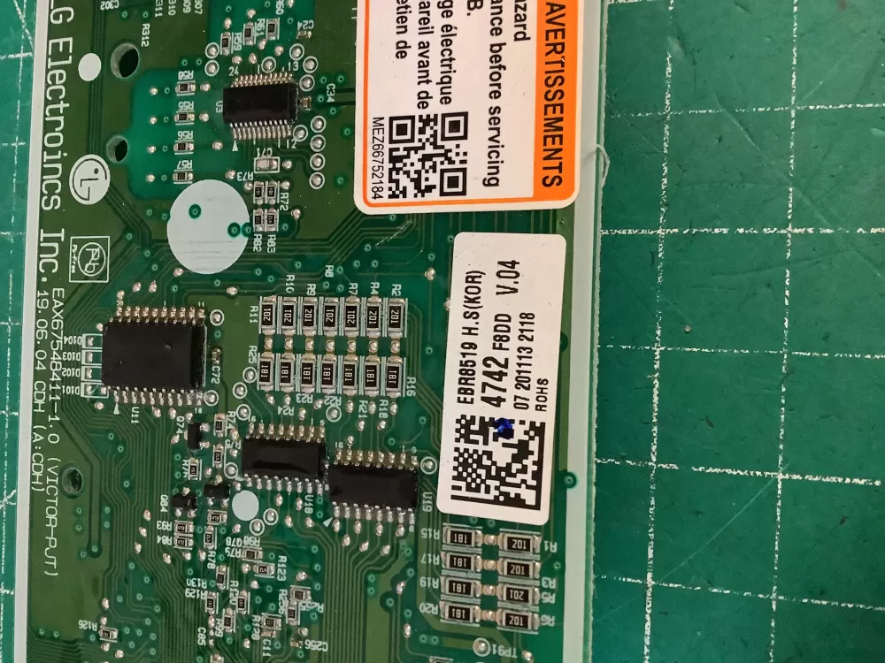 LG Kenmore EBR85194742 Washer User Interface Board AZ229957 | NR2568