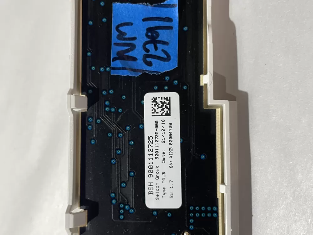 Bosch 9001112725 9001140629 Dishwasher Control Panel AZ199752 | Wm2791