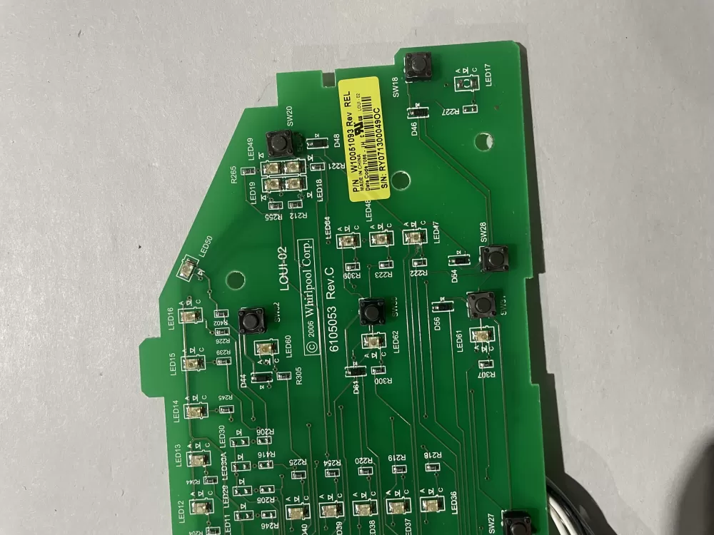 Whirlpool W10051093 Dryer Control Board AZ206244 | KM1852