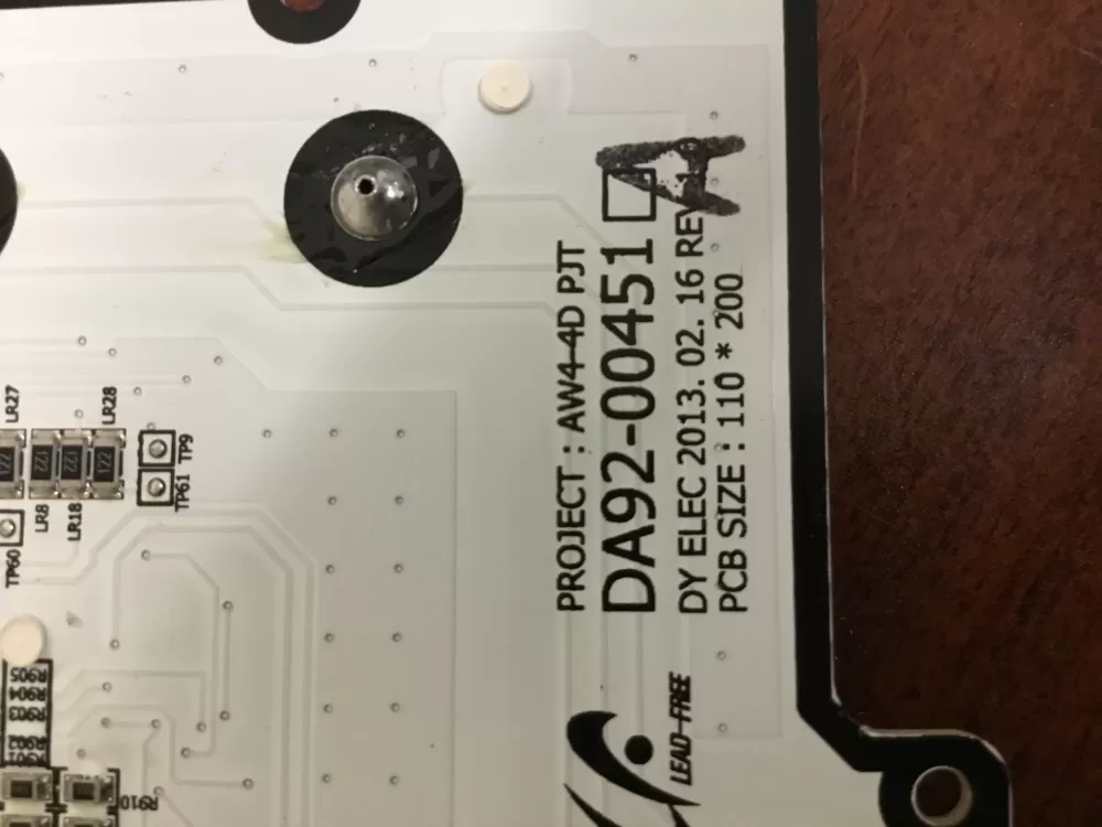 Samsung DA92 00451A Refrigerator Control Board Dispenser AZ34661 | NR269