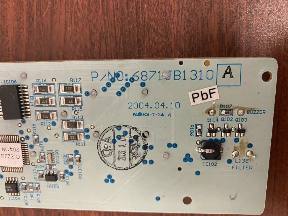 LG 6871JB1310A Refrigerator Dispenser Display Control Board AZ37143 | BK56