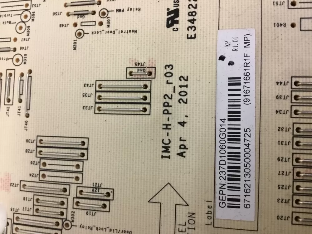 GE 237D1060G014 Washer Control Board AZ33310 | NRV365