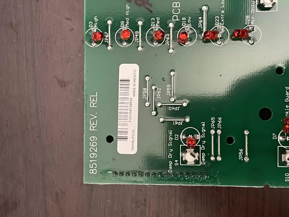Whirlpool Kenmore WP8529879 8519269 Dryer Control Board AZ70518 | KM733