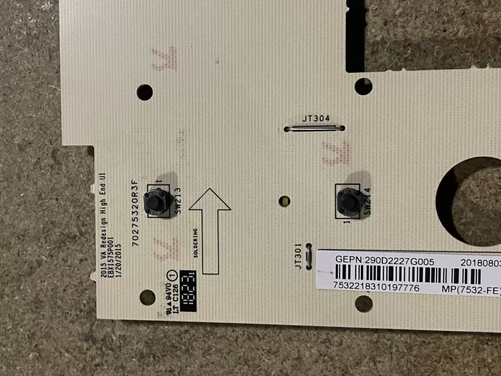 GE 290D2227G005 Dryer Control Board AZ28002 | KM194