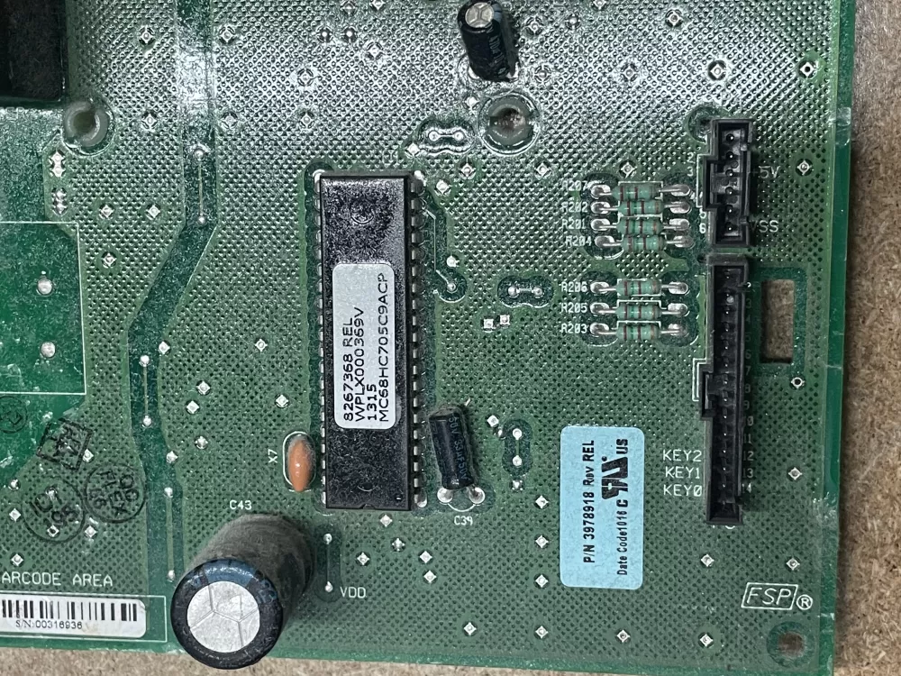 Whirlpool Maytag Kenmore WP8546219 AP6013143 8546219 1060737 3978889 3978917 3978918 3978918R 3980062 3980062R 661653 8546219EXCR 8546219R 8557308 8557308R PS11746365 FGWPL502W7J Dryer Control Board