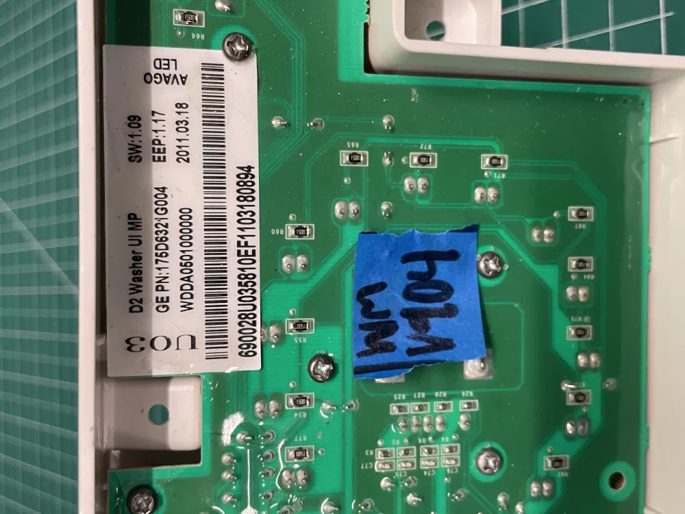 GE 175D6321G004 WH12X10482 Washer Control AZ203166 | Wmv904