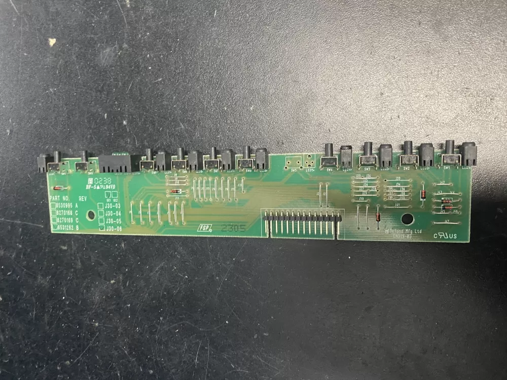 KitchenAid WP8531262 Dishwasher User Interface Board AZ12466 | BK994