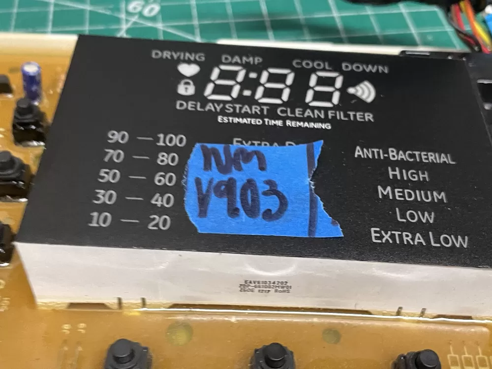 LG EAV61034202 Dryer Control Board AZ203078 | Wmv903