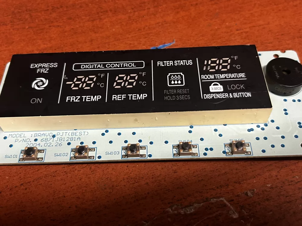 6871JB1281A LG REFRIGERATOR DISPENSER CONTROL BOARD AZ184982 | GL2629