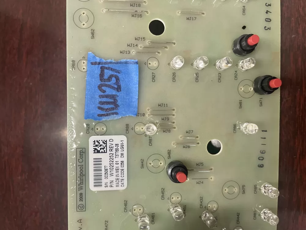 Whirlpool Maytag W10272650 W10252252 Washer Main Control Board AZ30070 | KM257