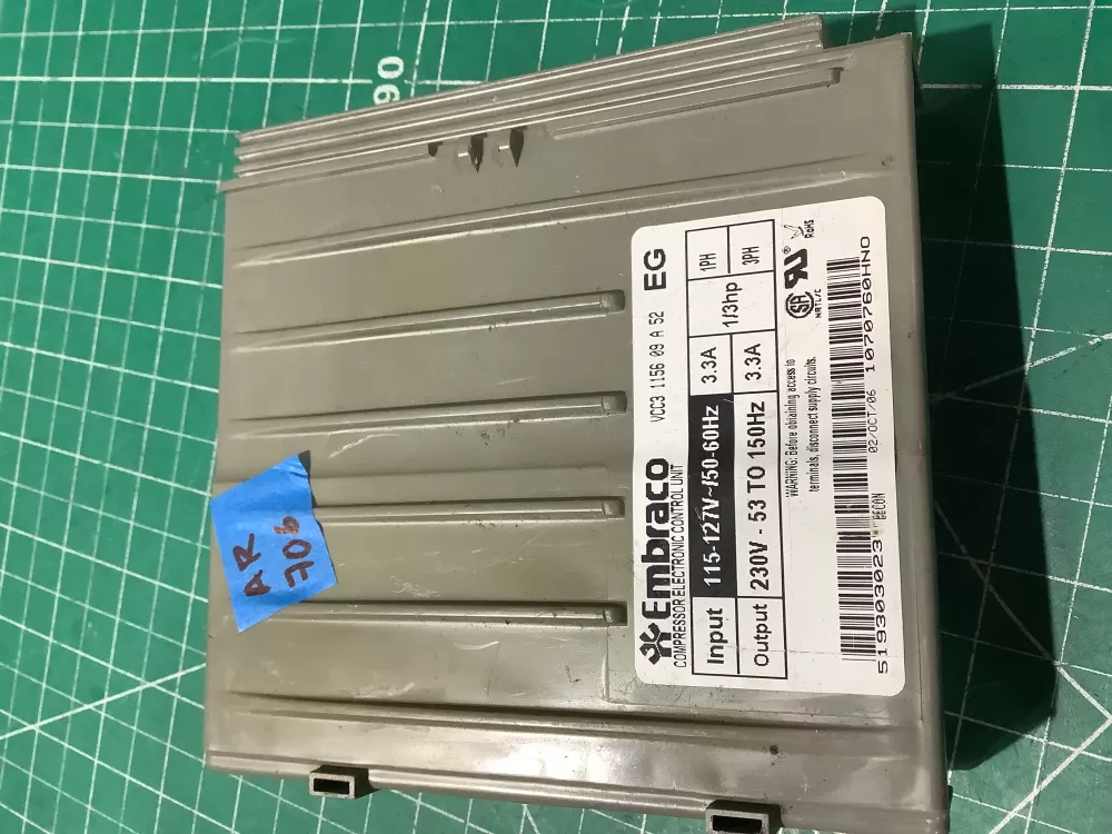  519303023 Refrigerator Control Board Embraco Inverter AZ196833 | AR706